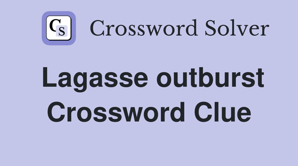 Lagasse outburst Crossword Clue