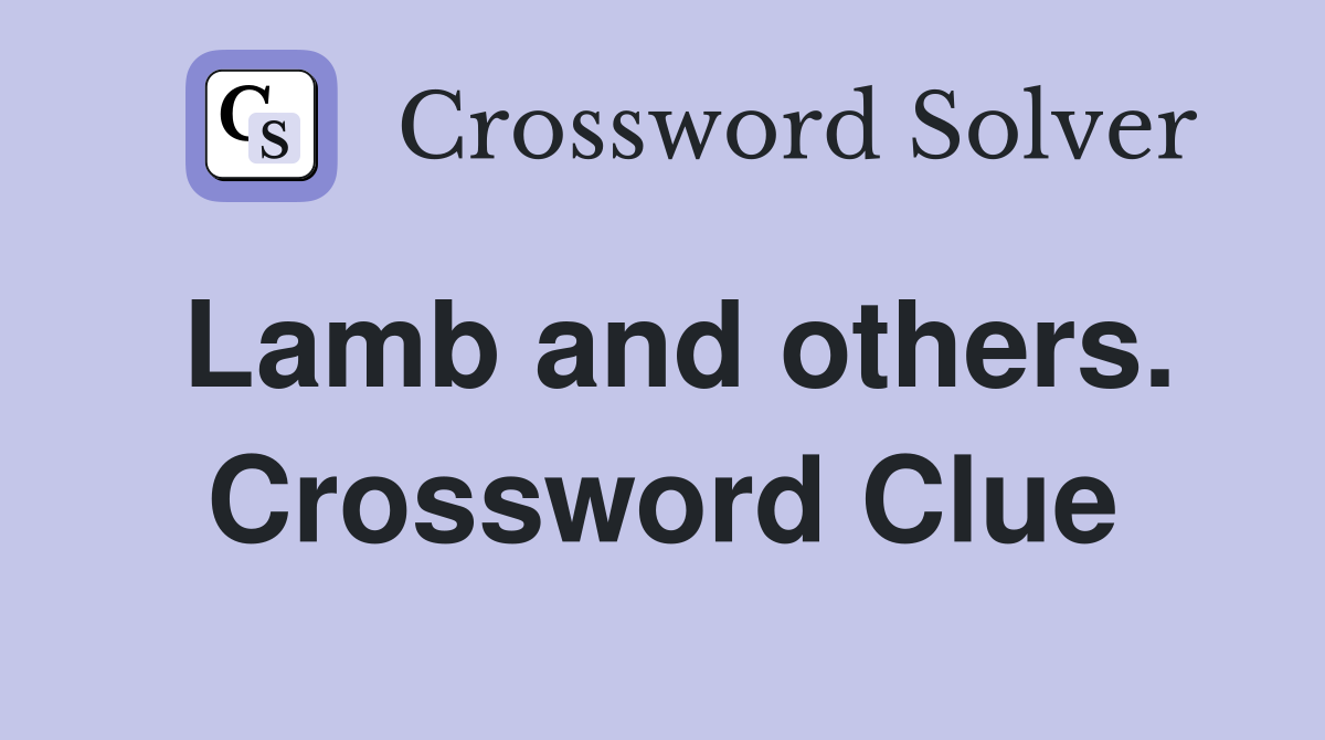 Lamb and others. Crossword Clue