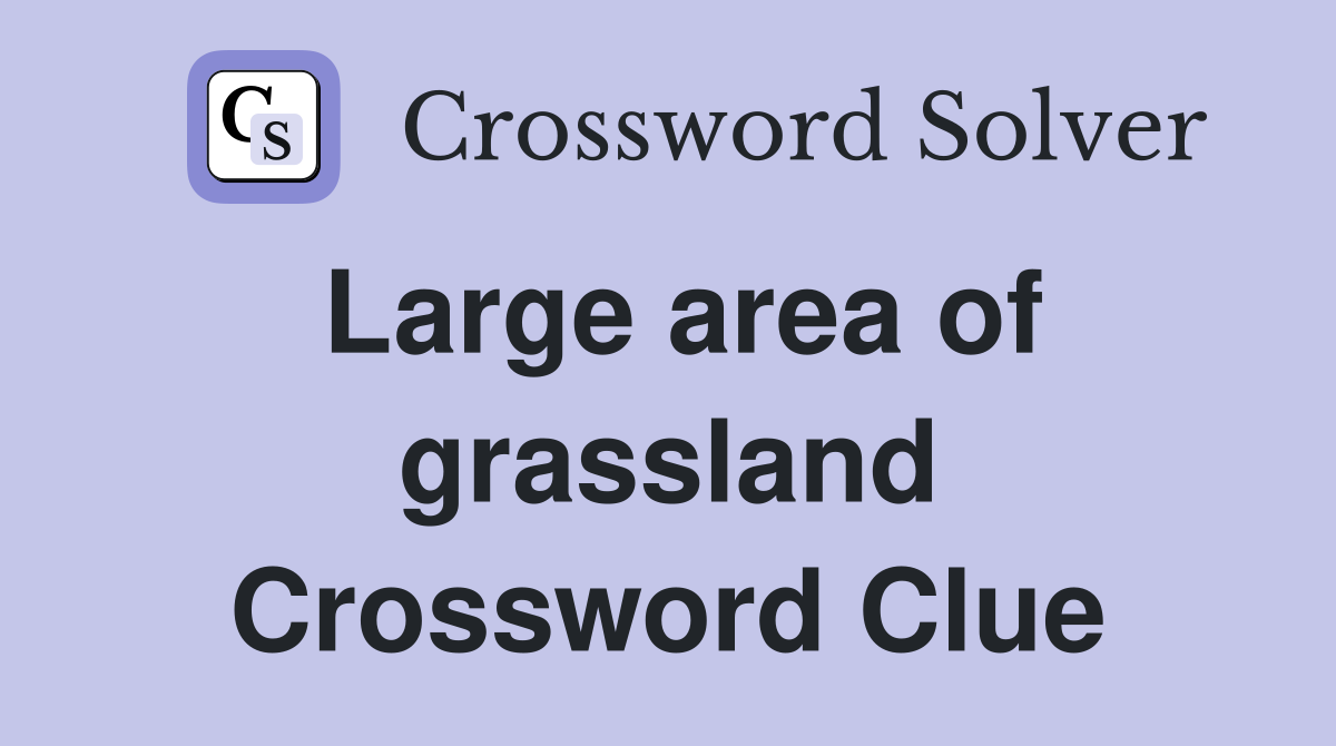 Large area of grassland Crossword Clue