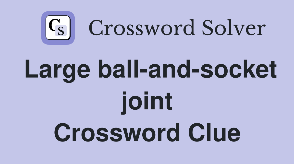Large ball-and-socket joint Crossword Clue