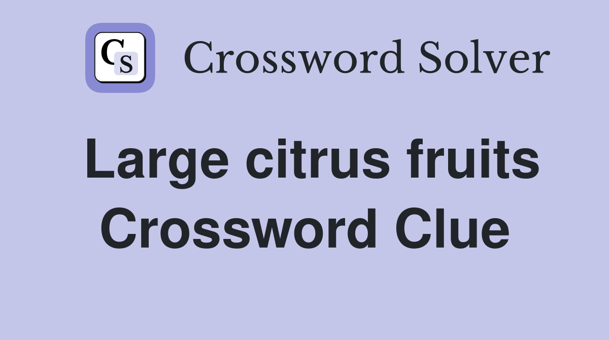 Large citrus fruits Crossword Clue