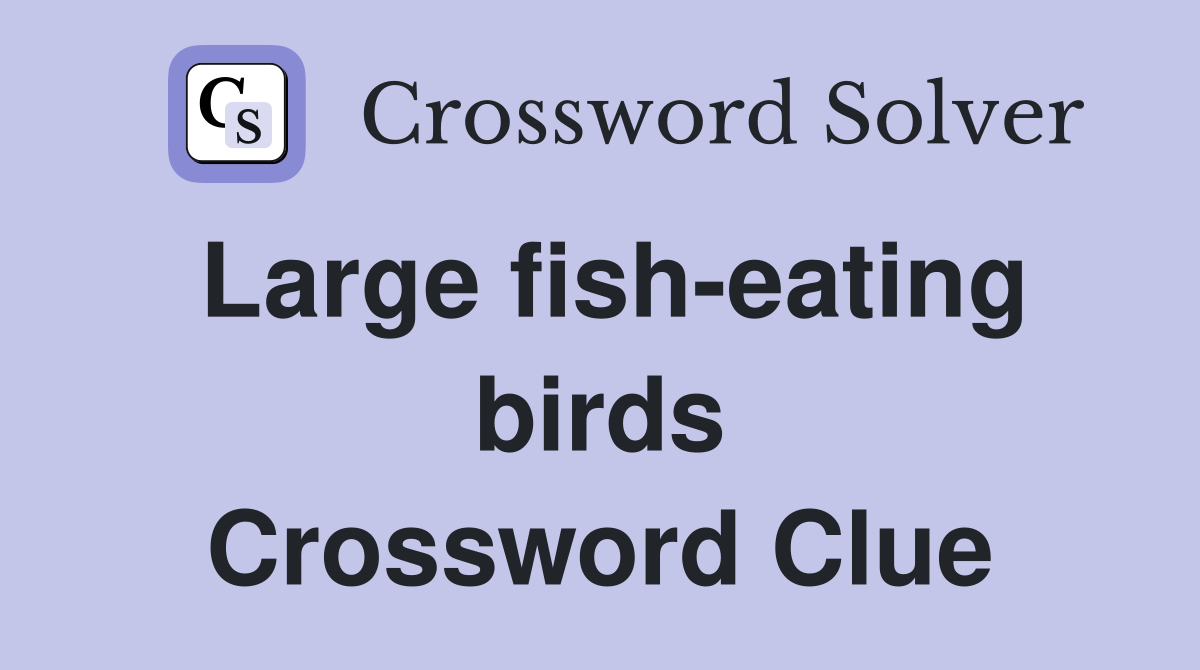 Large fish-eating birds Crossword Clue