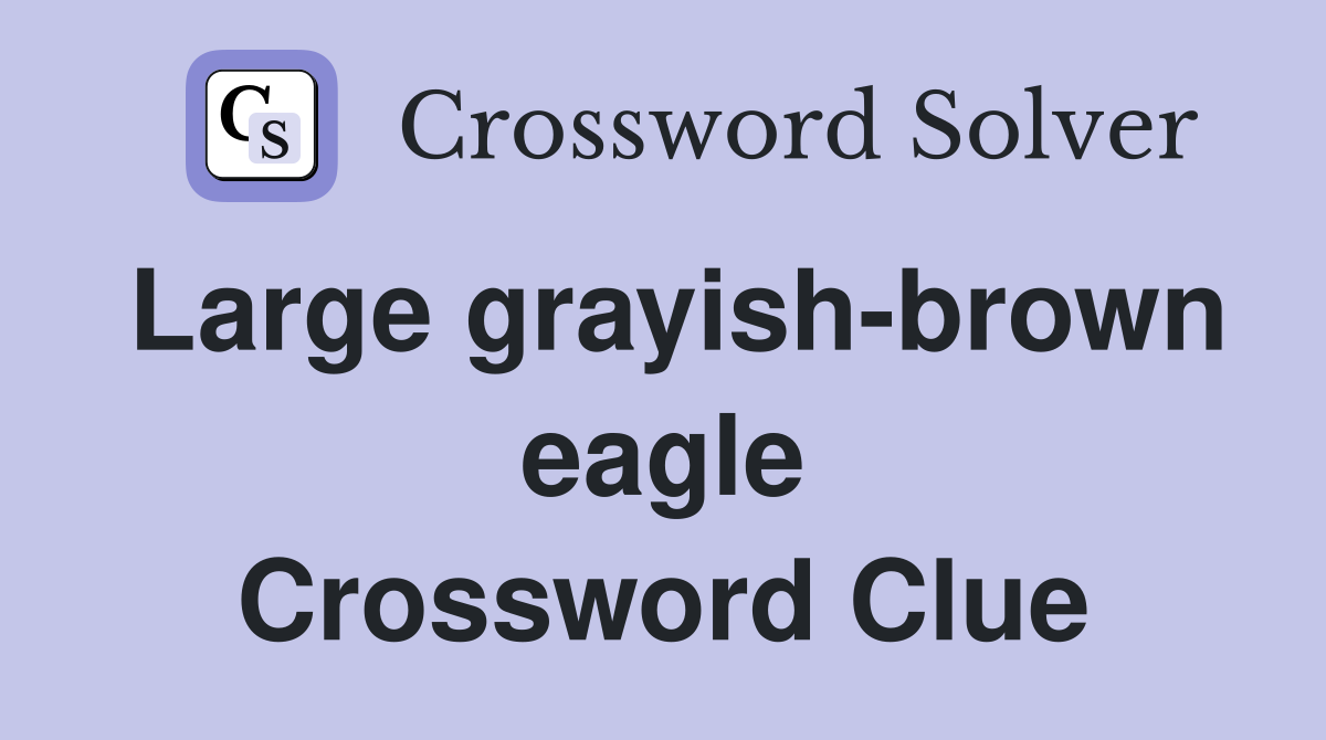 Large grayish-brown eagle Crossword Clue