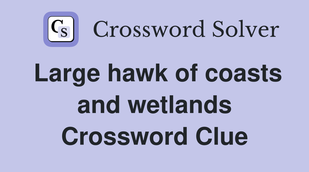 Large hawk of coasts and wetlands Crossword Clue