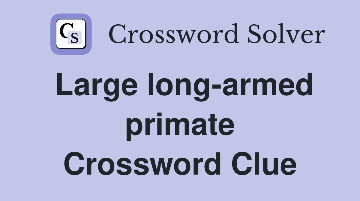 Large long-armed primate Crossword Clue
