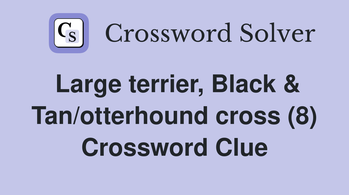 Large terrier, Black & Tan/otterhound cross (8) Crossword Clue