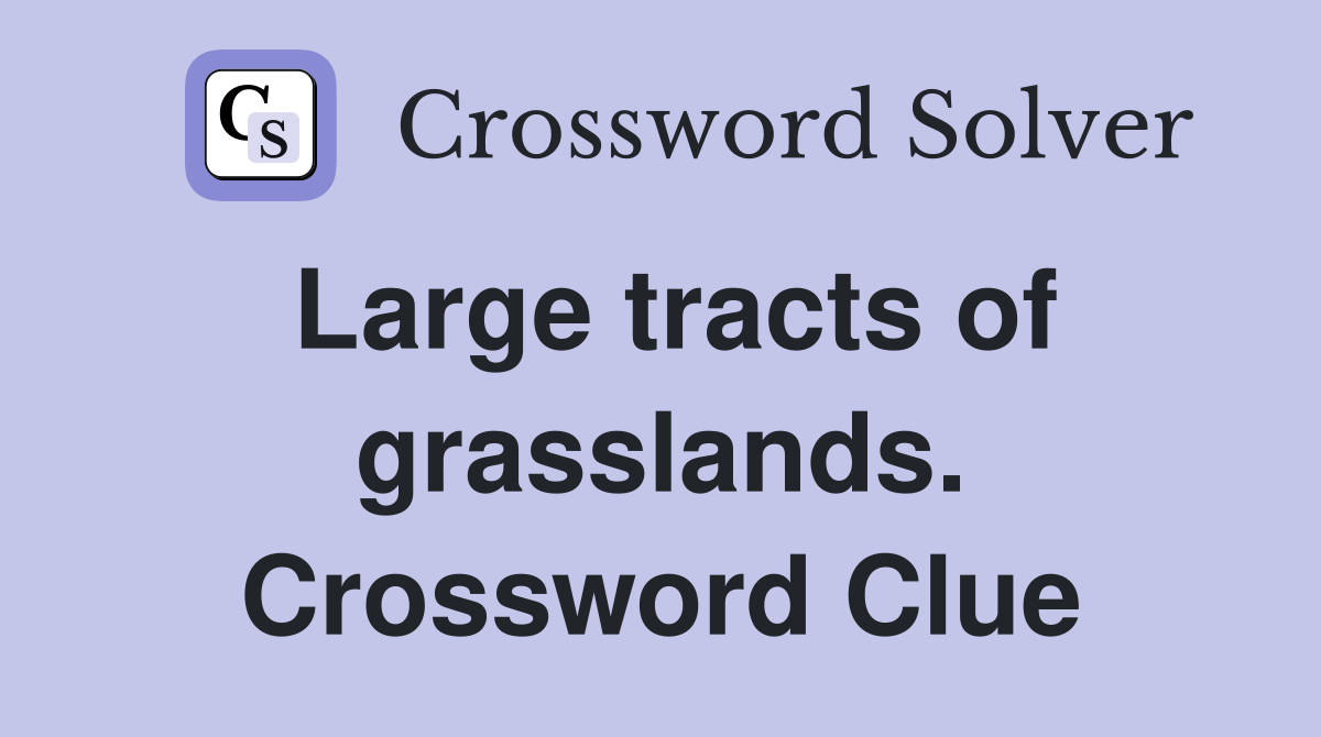 Large tracts of grasslands. Crossword Clue