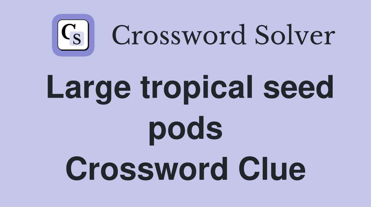 Large tropical seed pods Crossword Clue