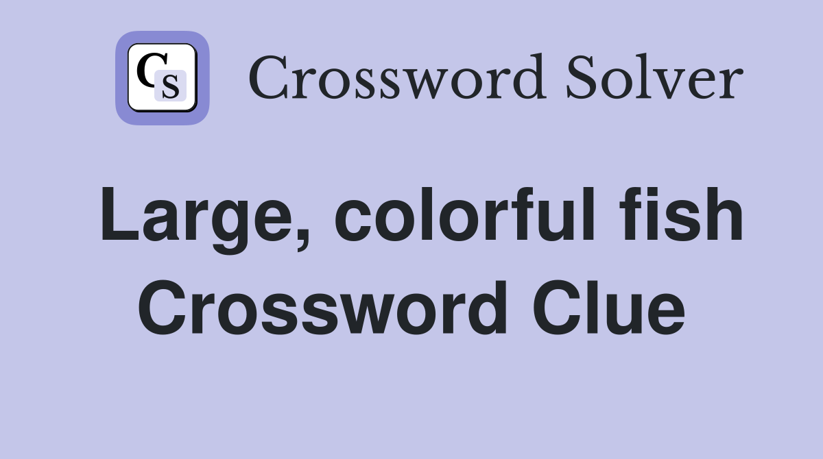 Large, colorful fish Crossword Clue
