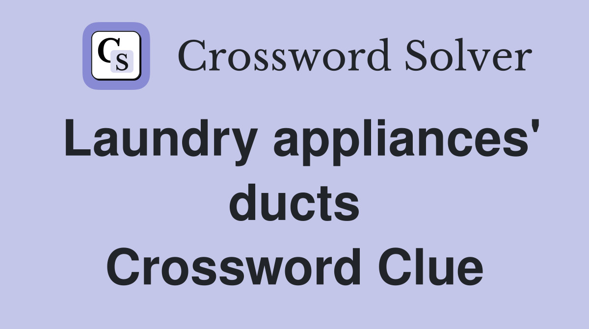 Laundry appliances' ducts Crossword Clue