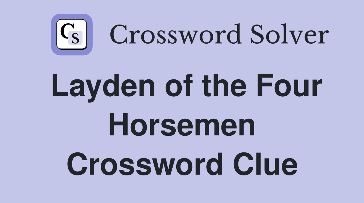 Layden of the Four Horsemen Crossword Clue