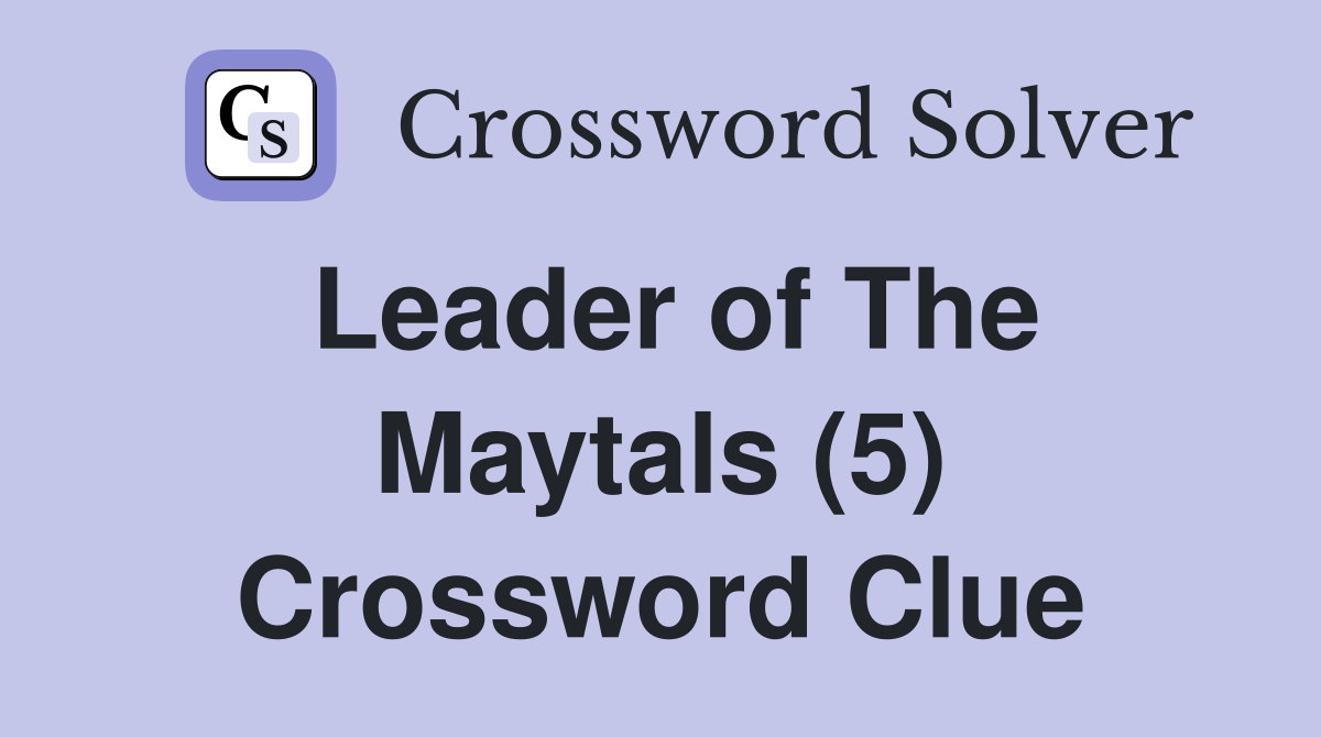 Leader of The Maytals (5) Crossword Clue