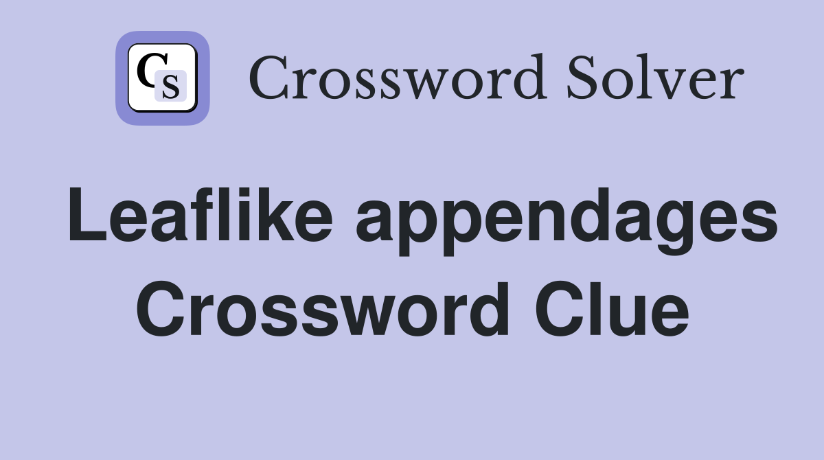 Leaflike appendages Crossword Clue