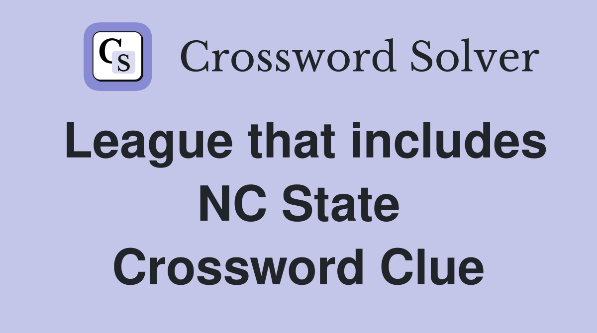 League that includes NC State Crossword Clue