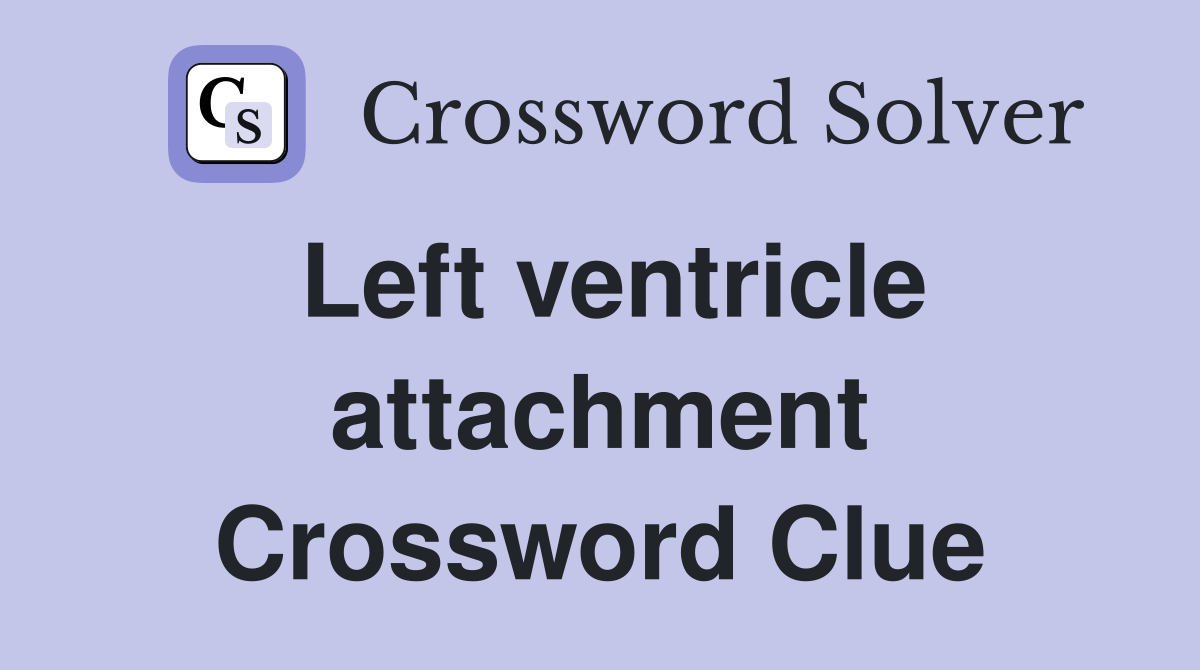 Left ventricle attachment Crossword Clue