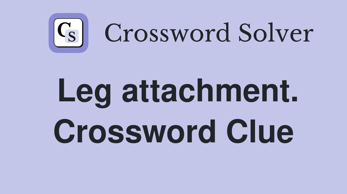Leg attachment. Crossword Clue