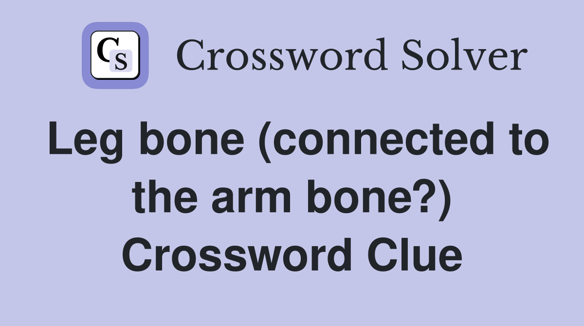 Leg bone (connected to the arm bone?) Crossword Clue