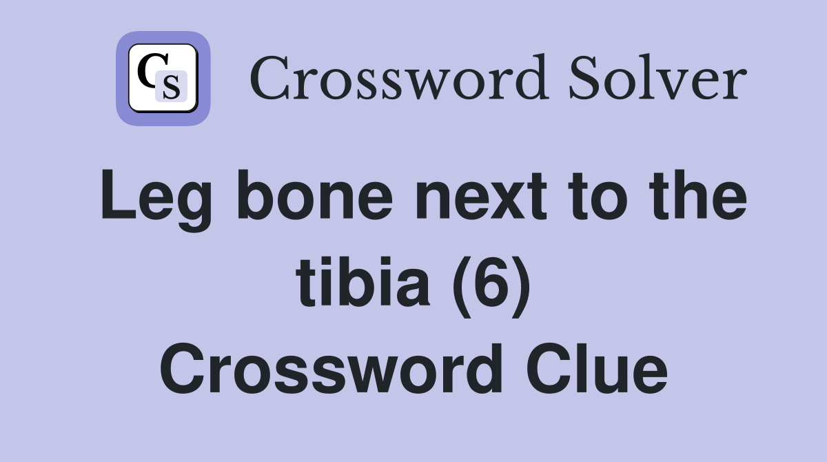 Leg bone next to the tibia (6) Crossword Clue