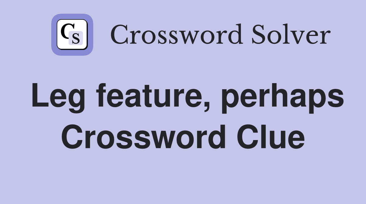 Leg feature, perhaps Crossword Clue
