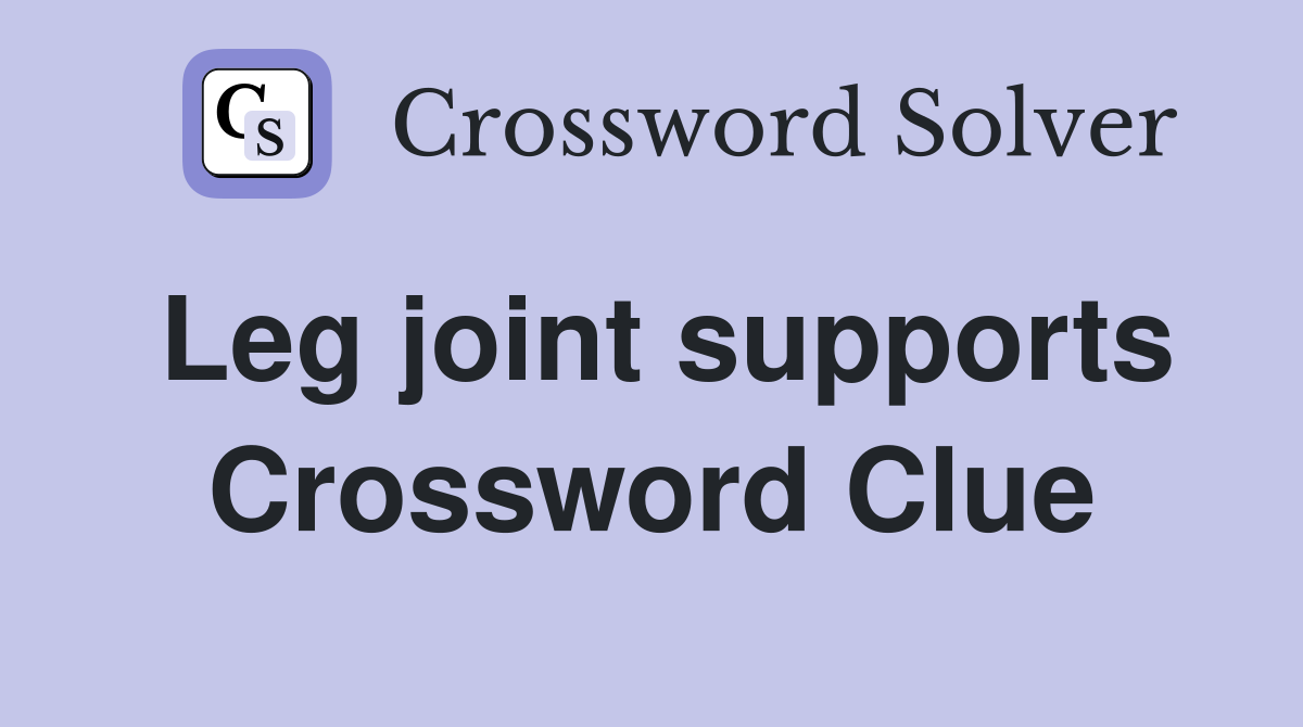 Leg joint supports Crossword Clue