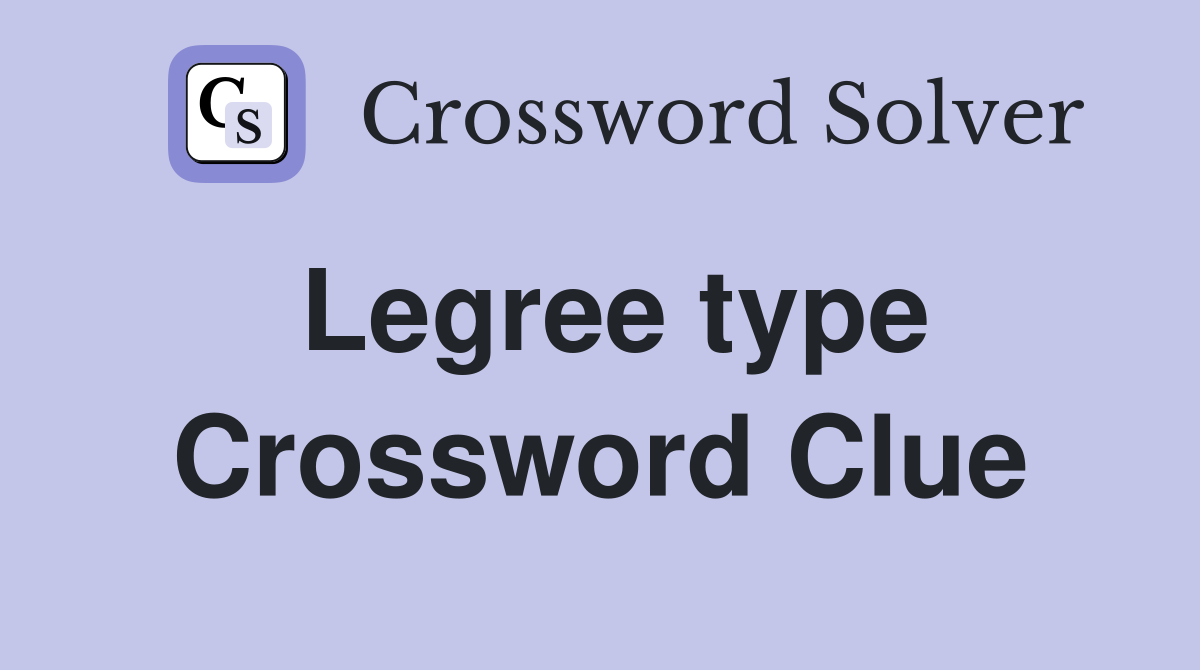 Legree type Crossword Clue