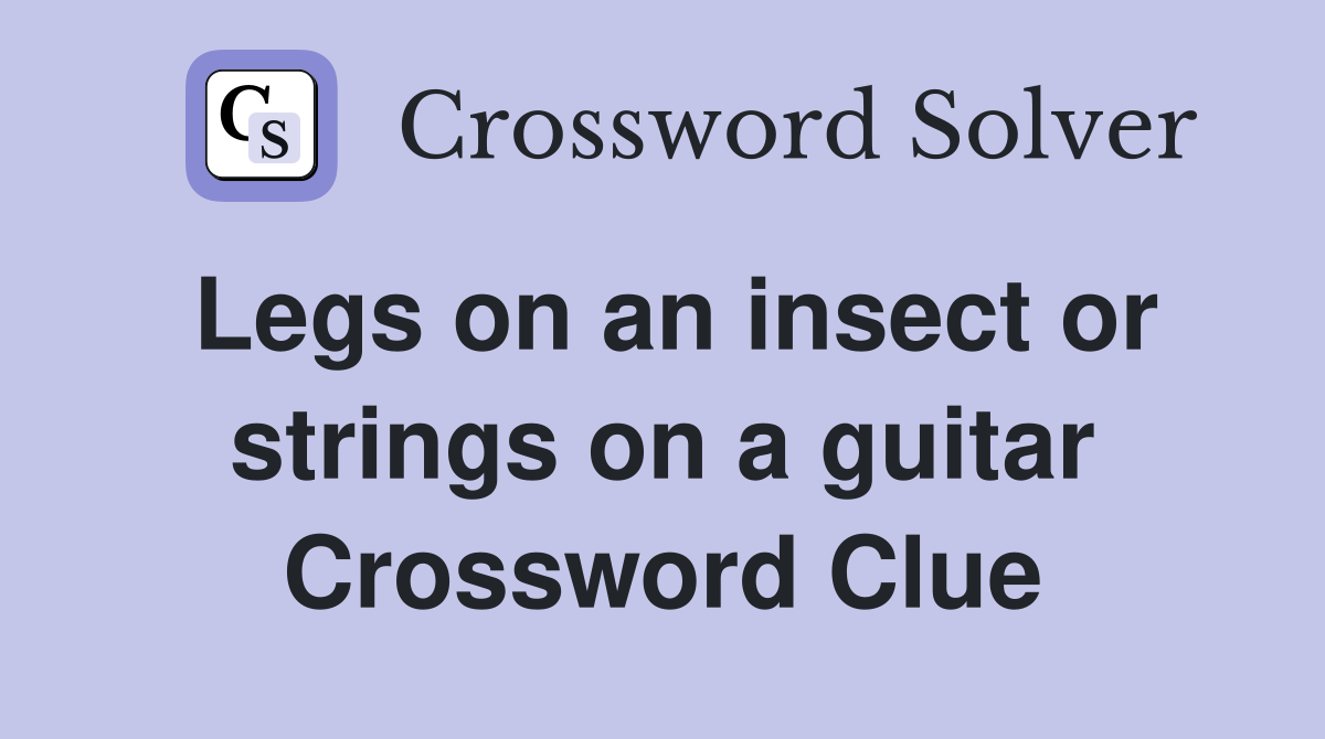 Legs on an insect or strings on a guitar Crossword Clue
