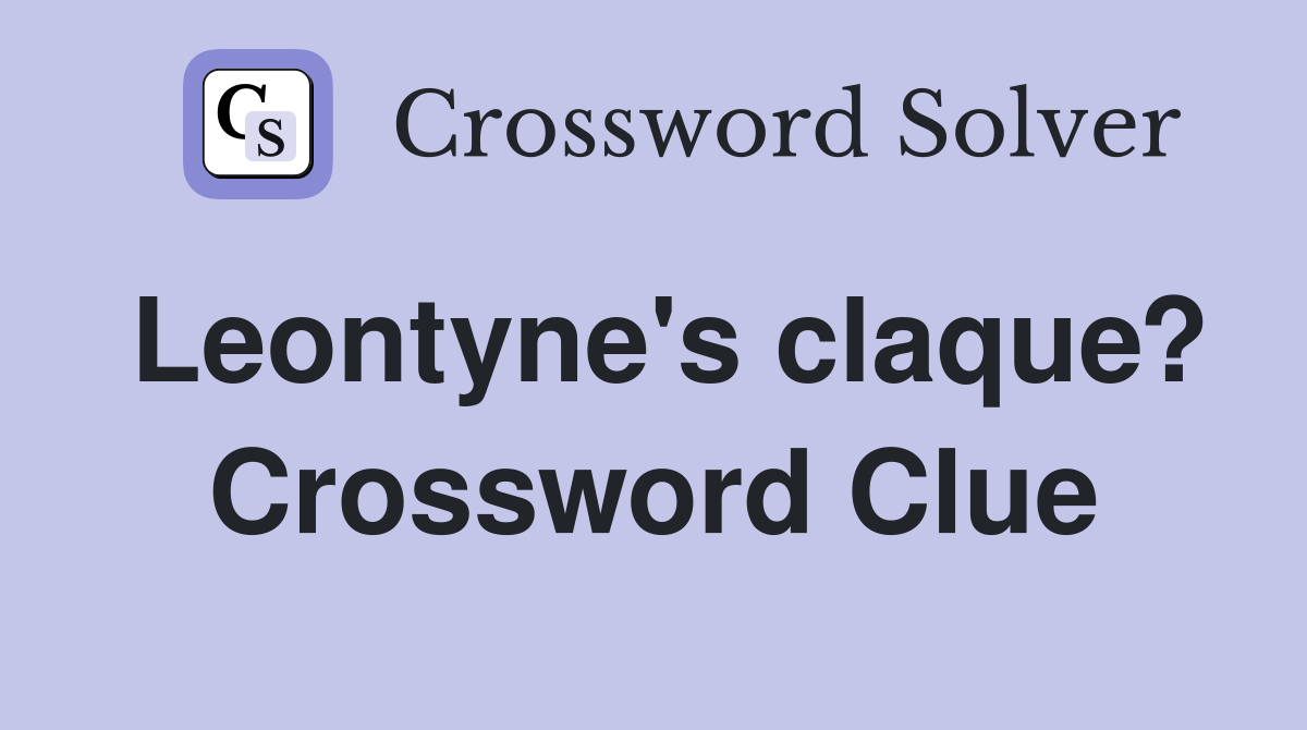 Leontyne's claque? Crossword Clue
