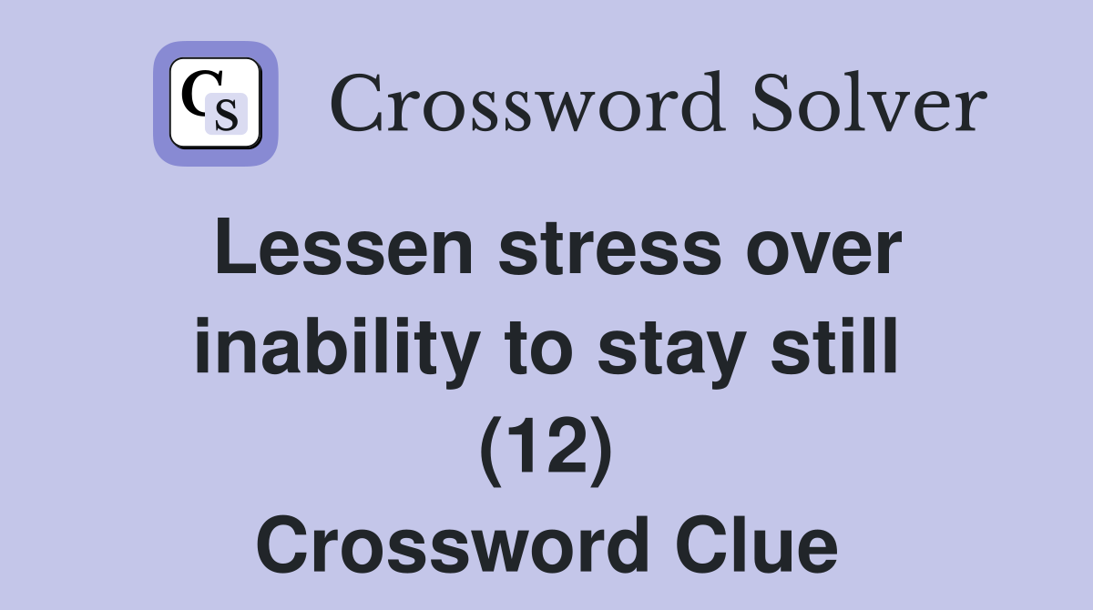 Stress Response Crossword - WordMint