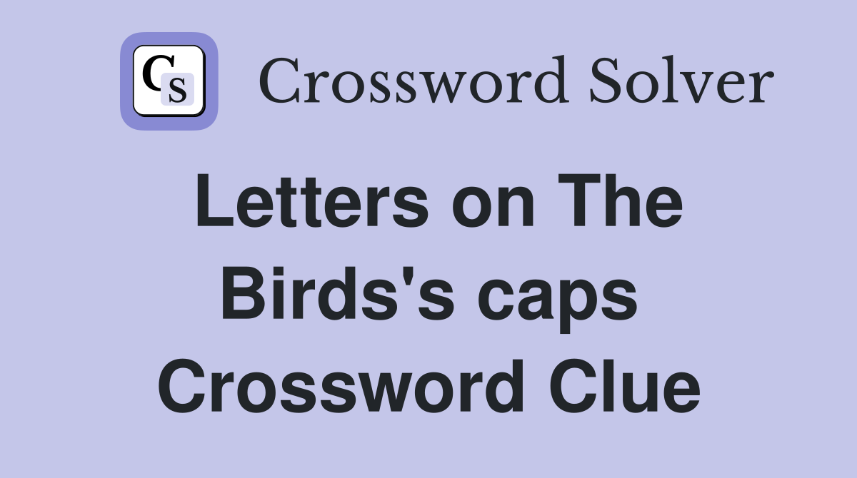 Letters on The Birds's caps Crossword Clue