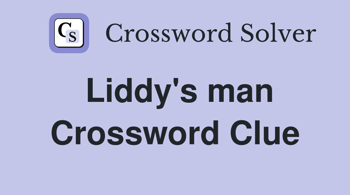 Liddy's man Crossword Clue