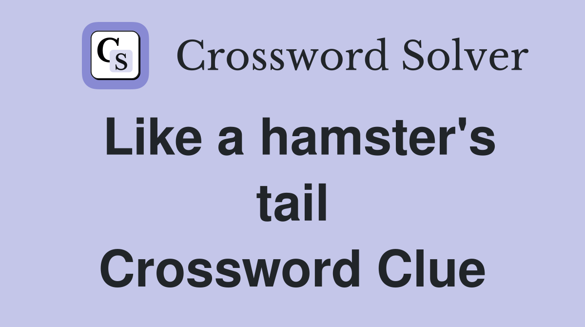 Like a hamster's tail Crossword Clue