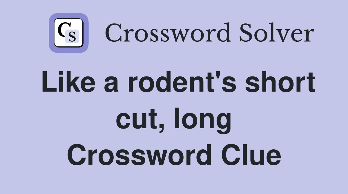 Like a rodent's short cut, long Crossword Clue