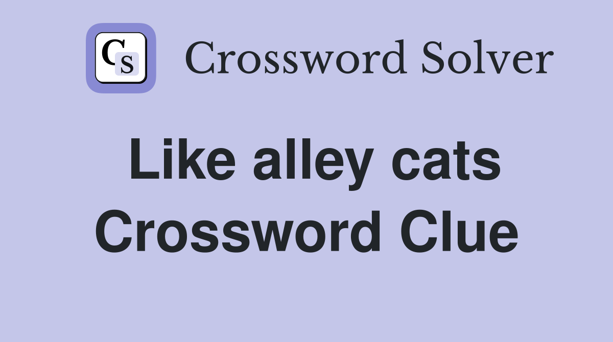 Like alley cats Crossword Clue
