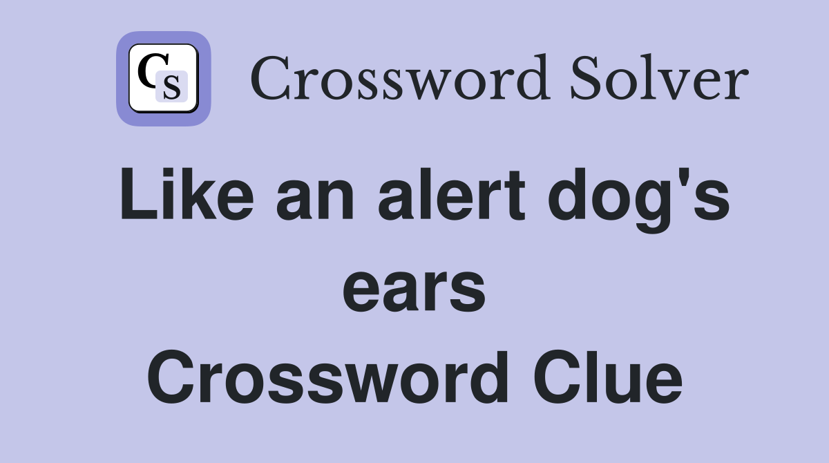 Like an alert dog's ears Crossword Clue