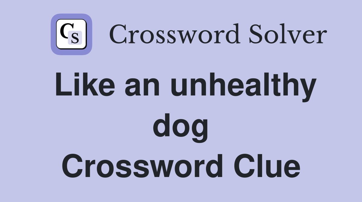Like an unhealthy dog Crossword Clue
