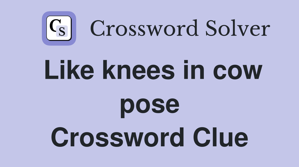 Like knees in cow pose Crossword Clue