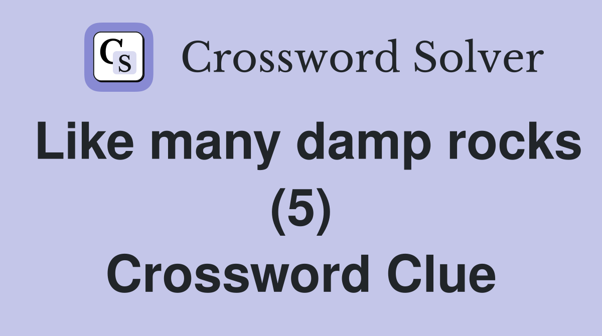 Like many damp rocks (5) Crossword Clue