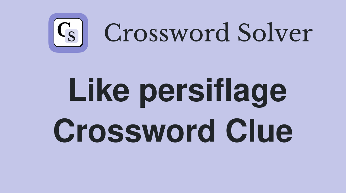 Like persiflage Crossword Clue