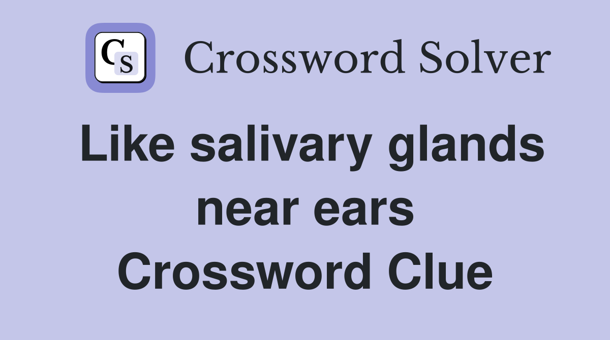 Like salivary glands near ears Crossword Clue