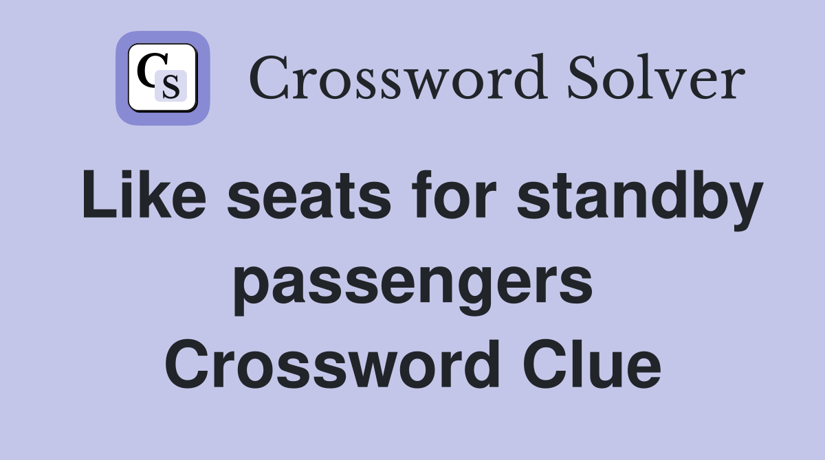 Like seats for standby passengers Crossword Clue