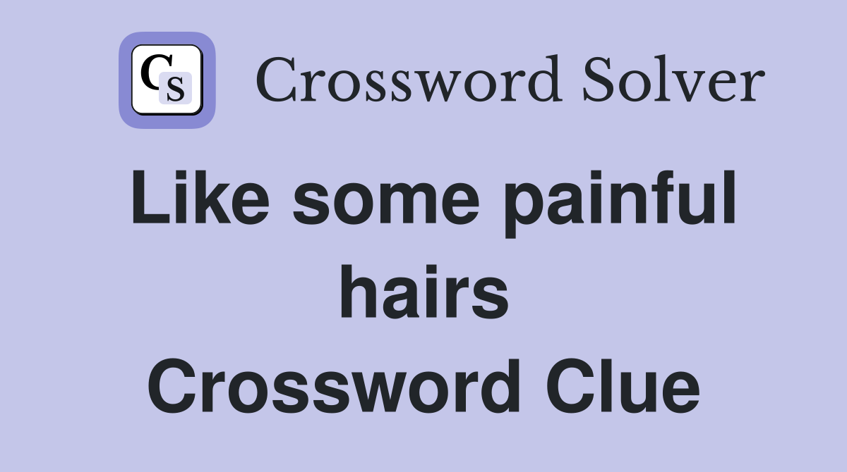 Like some painful hairs Crossword Clue