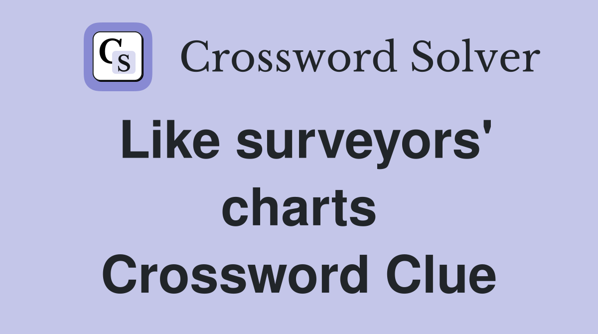 Like surveyors' charts Crossword Clue