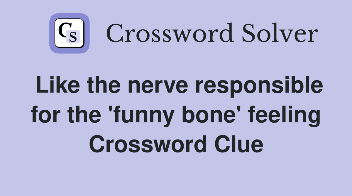 Like the nerve responsible for the 'funny bone' feeling Crossword Clue