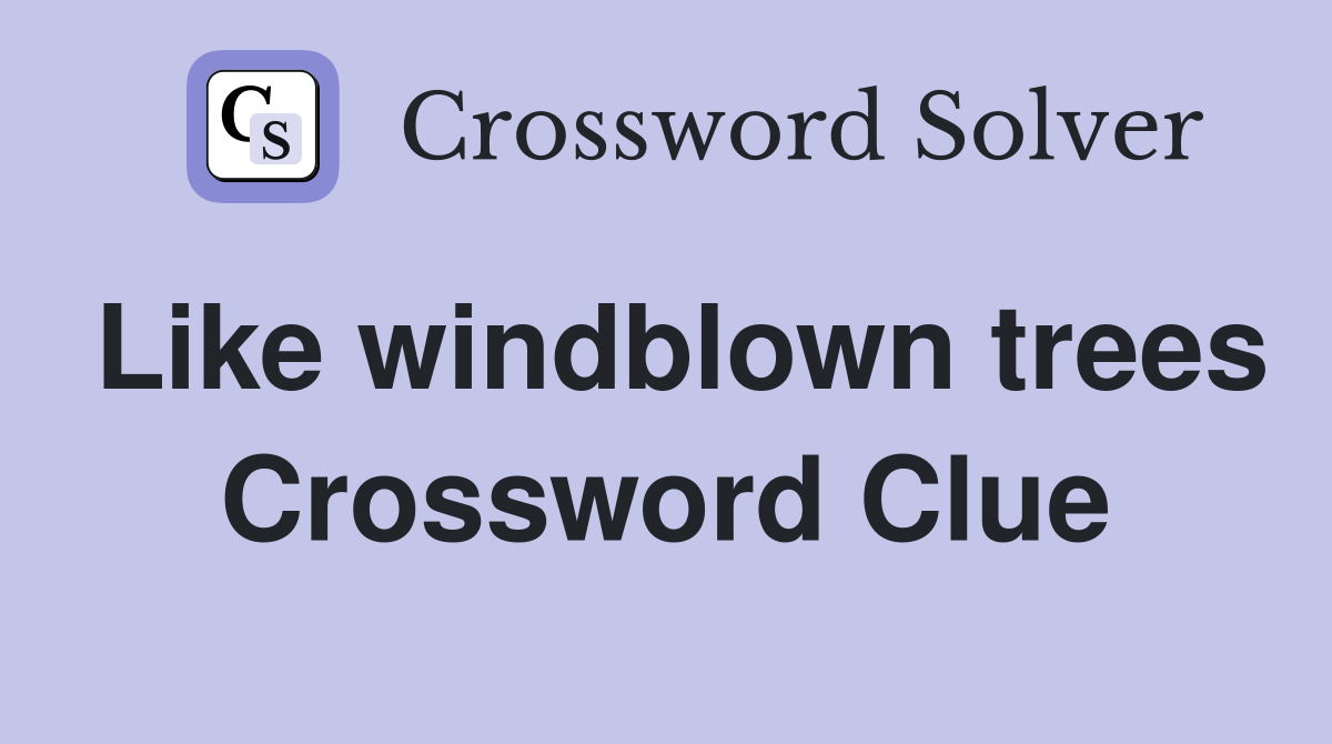 Like windblown trees Crossword Clue