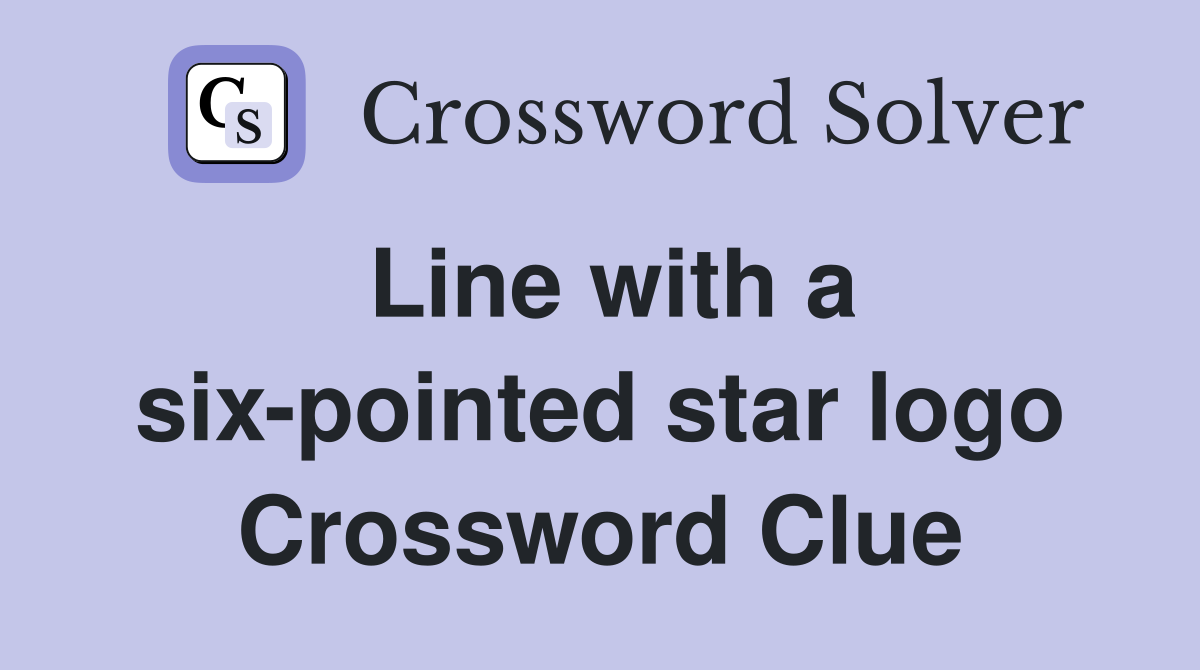 Line with a six-pointed star logo Crossword Clue