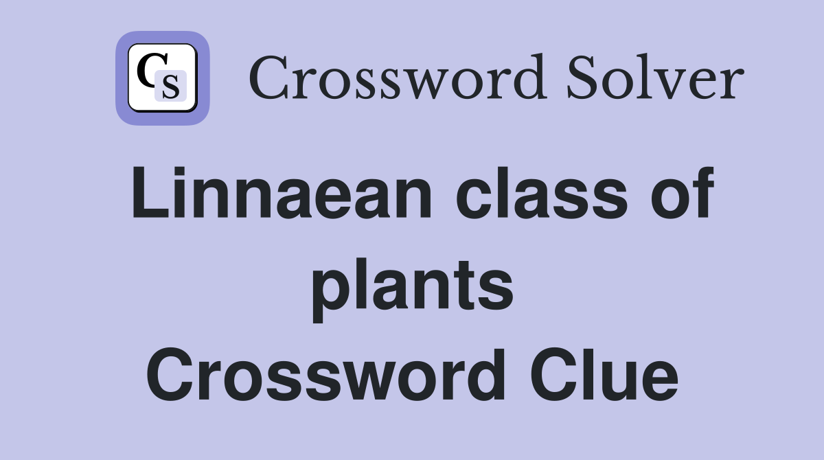 Linnaean class of plants Crossword Clue