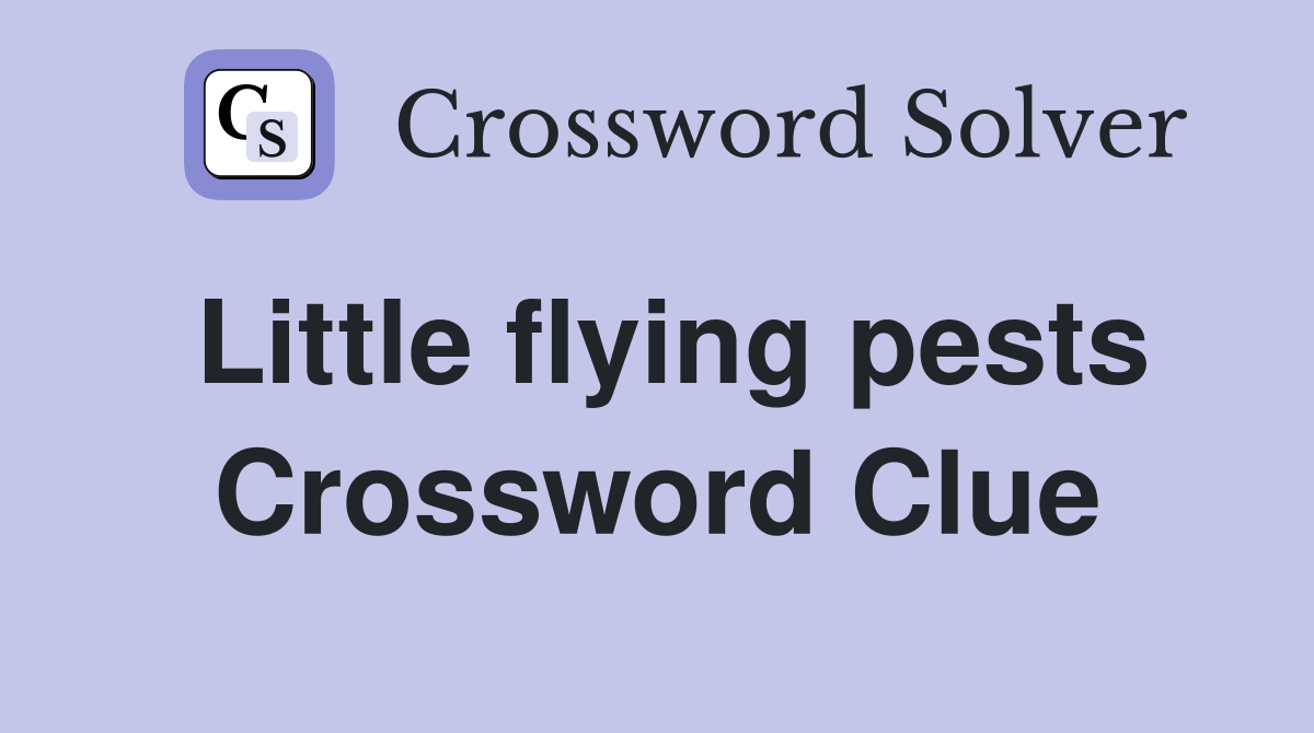 Little flying pests Crossword Clue
