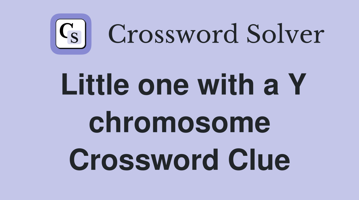 Little one with a Y chromosome Crossword Clue