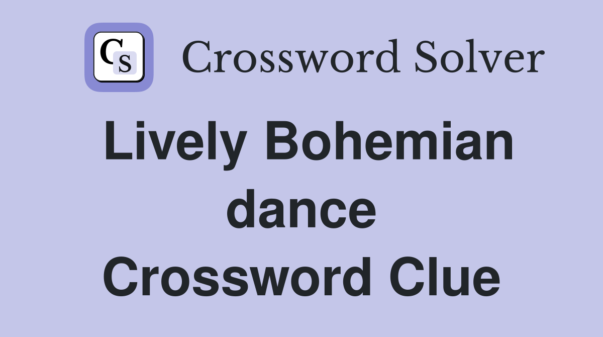 Lively Bohemian dance Crossword Clue