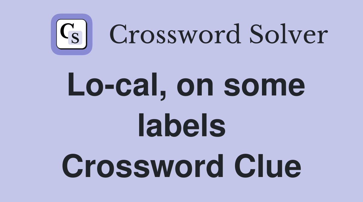 Lo-cal, on some labels Crossword Clue